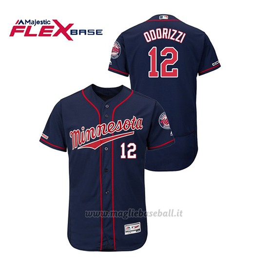 Maglia Baseball Uomo Minnesota Twins Jake Odorizzi 150th Aniversario Patch Autentico Flex Base Blu2